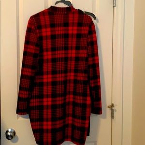 Long sleeve black and red dress